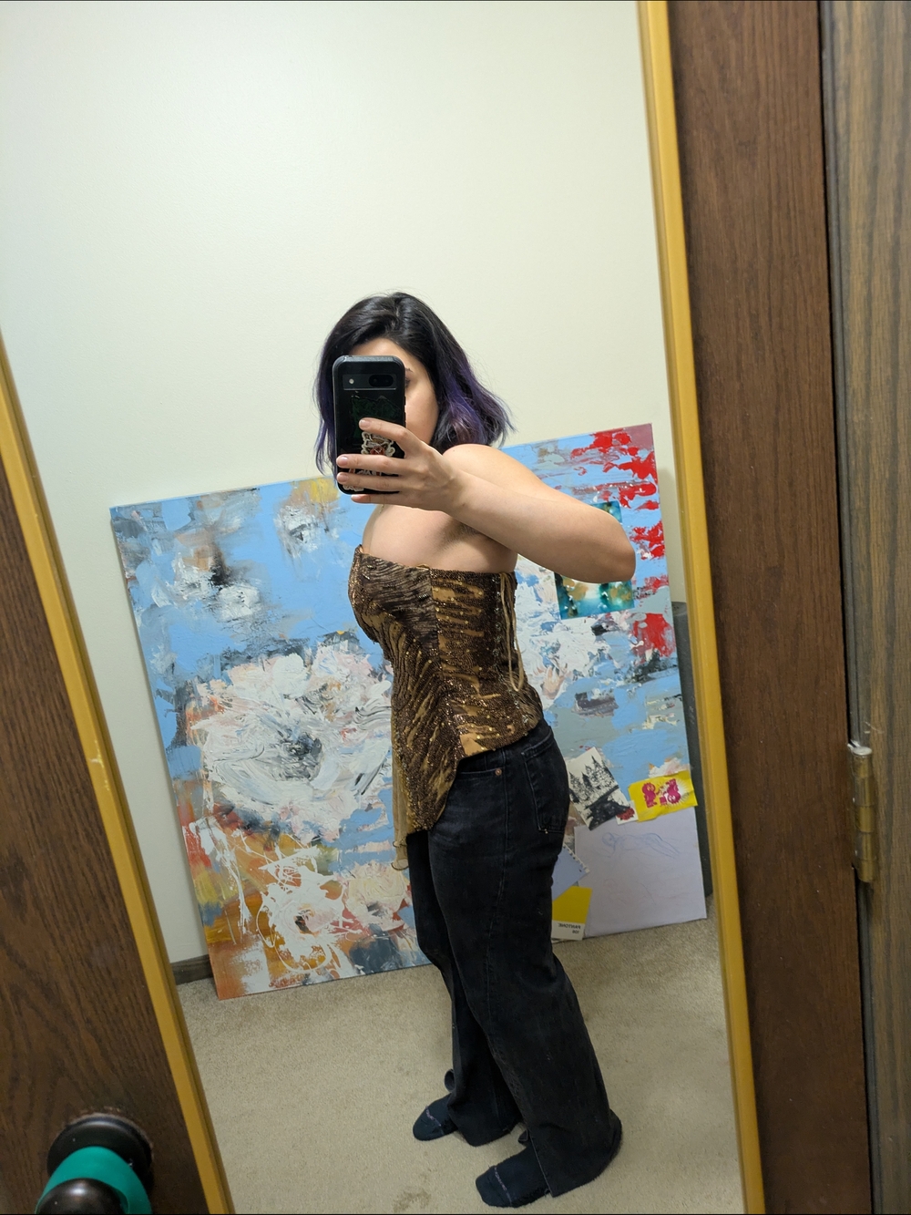 Alberto Makali Beige Silk Vintage Y2K Fairycore Festival Animal Print Bodice - Picture 5 of 16
